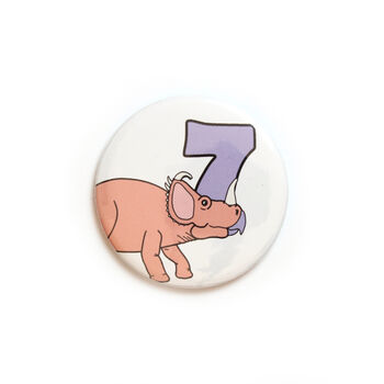 Number Seven Dinosaur Card And Badge Set, 4 of 4