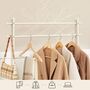 Vintage Clothes Stand And Rack Garment Rail Shelves, thumbnail 4 of 8