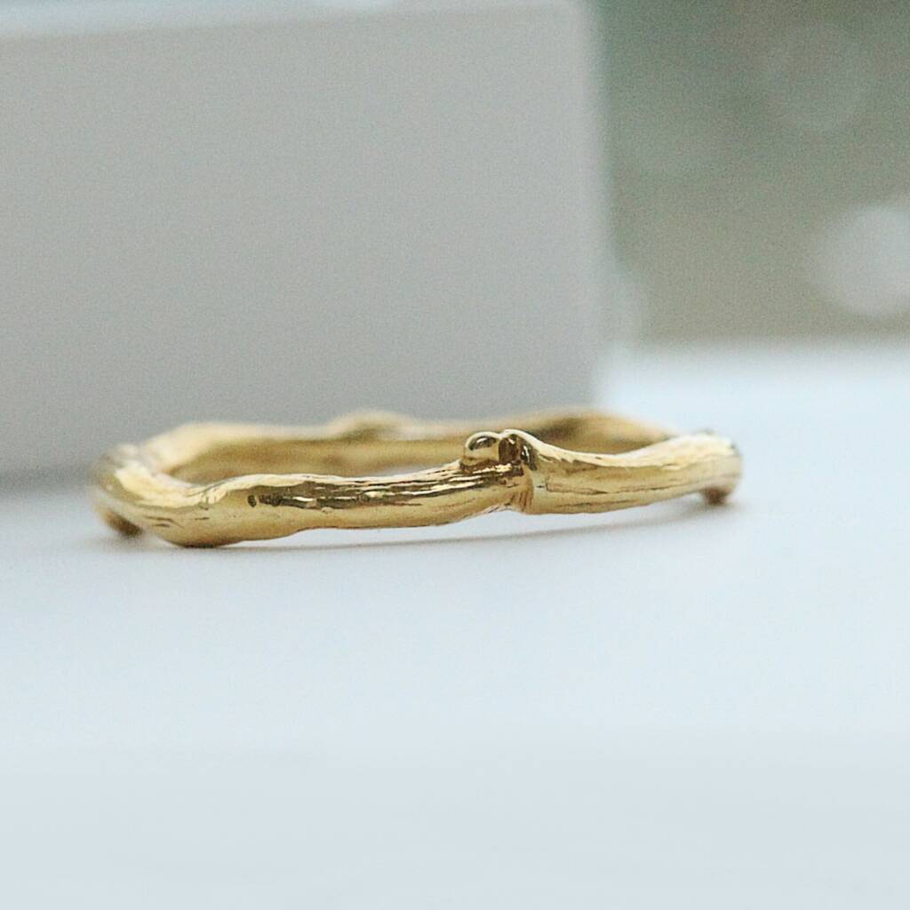 9ct Gold Twig And Bud Ring, 1 of 6