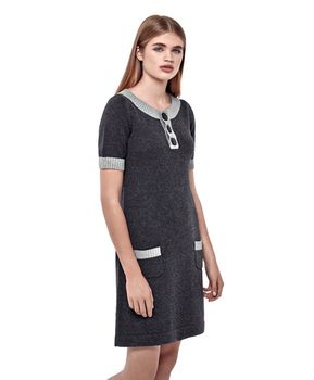 Cotton, Wool And Cashmere Button Dress, 2 of 3