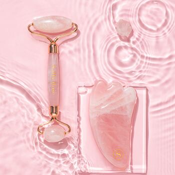 Premium Rose Quartz Roller And Gua Sha Set, 3 of 10