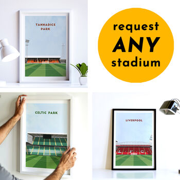 Contemporary Football Stadium Print Gift, Framed Or Unframed, 3 of 12