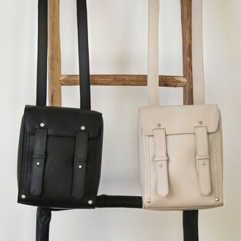 Nicco Crossbody Mini Backpack: Black Leather, 7 of 11