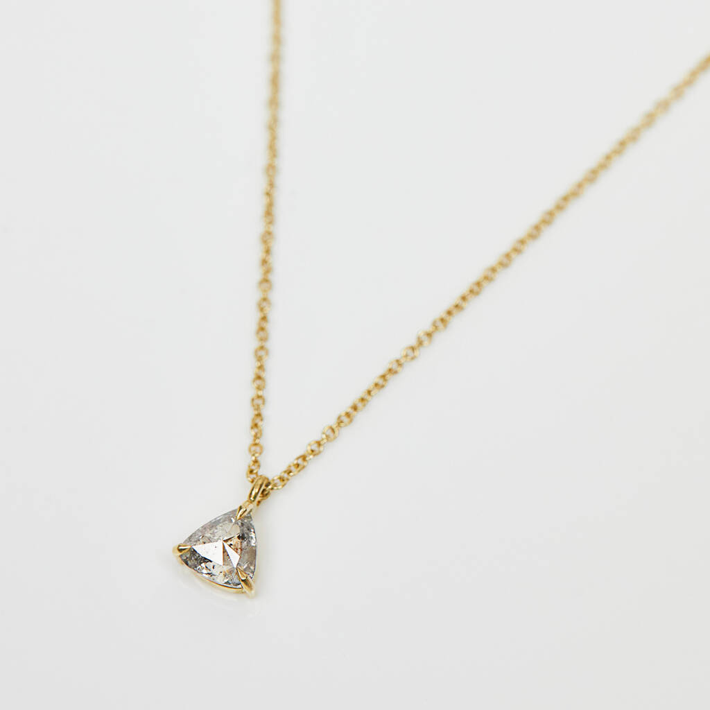 18ct Gold Salt And Pepper Diamond Necklace, 1 of 2