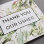 'Thank You For Being Our Usher' Card, thumbnail 4 of 4