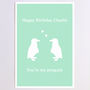 Personalised Penguins Birthday Card, thumbnail 4 of 6