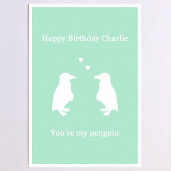 Personalised Penguins Birthday Card, 4 of 6