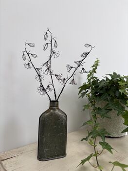 Three Handmade Delicate Wire Bluebell Stems, 3 of 9