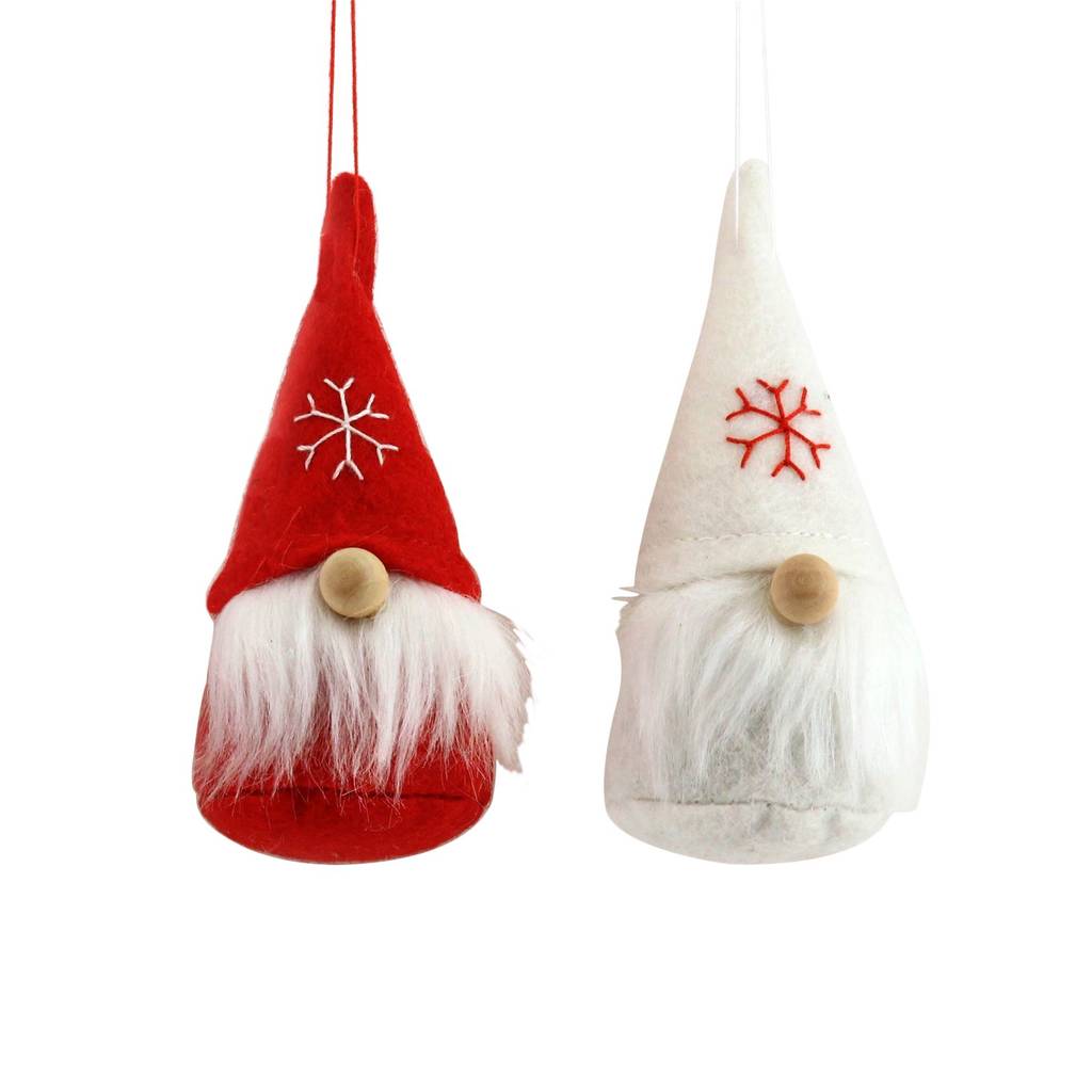 Set Of Nordic Santa Decorations By The Christmas Home