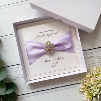 Personalised Wedding Card. Personalised Luxury Design In A Box, 4 of 12