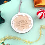 Personalised 1st Christmas Wreath Tree Decoration, thumbnail 1 of 3