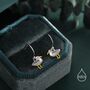 Sterling Silver Tiny Seagull Bird Drop Hook Earrings, thumbnail 3 of 10