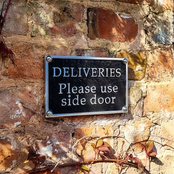 Brass Personalised Plaque | Perfect Custom Door Sign | Home Accessory Decor | Heavy Duty Outdoor Signage, 2 of 5