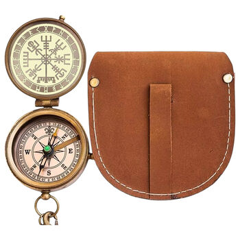 Personalised Celtic Knot Compass With Leather Case, 3 of 12