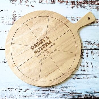 Personalised Wooden Pizza Serving Board, 2 of 2