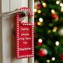 Personalised Santa Stop Here! Brick Door Hanger, thumbnail 4 of 4