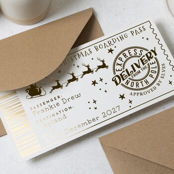 Personalised Lapland Christmas Boarding Pass Voucher, 5 of 9