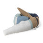 Sleepy Croc Cushion In Dusty Blue, thumbnail 1 of 3