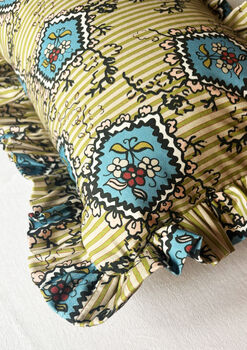 Frill Trim Cotton Cushion, 7 of 7