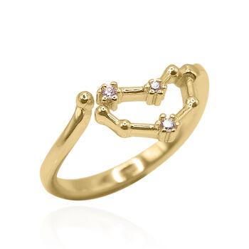 Sidrah Zodiac Constellation Ring 18 K Gold Plated, 7 of 9