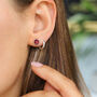 Sterling Silver Birthstone Earrings, thumbnail 2 of 8