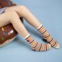 Tiny Animal Print Stipe Socks, thumbnail 3 of 3