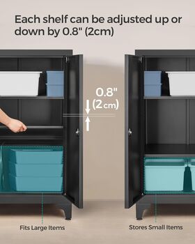 File Cabinet Lockable Multipurpose Garage Steel Storage, 3 of 7