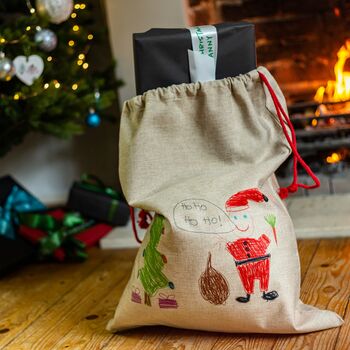 Personalised Christmas Santa Sack With Child's Drawing, 6 of 9