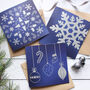 Silver Foil Christmas Card Pack Of Six, thumbnail 1 of 7