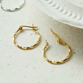 Sterling Silver Twisted Hoops, 4 of 9