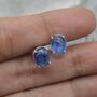 Kyanite Stud Earrings: Sterling Silver Or Gold, thumbnail 1 of 6