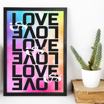 Love Is Love Typography Print, 3 of 7