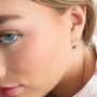 Sterling Silver Semi Precious Birthstone Hoop Earrings, thumbnail 2 of 6