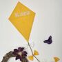 Bright Yellow Sunshine Kite Wall Decoration, Nursery Hanging, Yellow And White, thumbnail 11 of 12