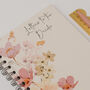 Personalised Notebook: 'Letters To The Bride' With Watercolour Dusky Pink Flowers, thumbnail 6 of 6