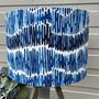 Tidal Marine Blue Patterned Drum Lampshades, thumbnail 2 of 7