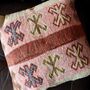 Turkish Kilim Rust Leaf Cushion, thumbnail 5 of 10