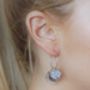 Rose 3D Hooped Earrings, thumbnail 1 of 4
