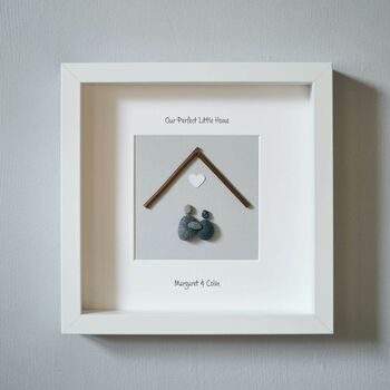 Personalised Natural Grey Pebble Picture, 5 of 7