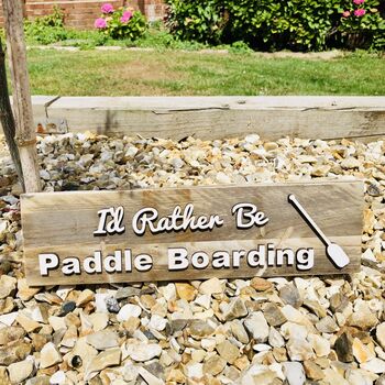 Paddleboarding Birthday Gift For Her Him Hobby Beach Sign, 2 of 5