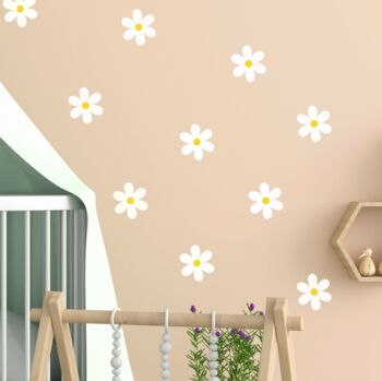 Daisy Wall Decals. Peel And Stick Daisy Wall Stickers, 3 of 5