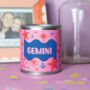 Gemini Zodiac Soy Wax Vegan Candle, thumbnail 1 of 4