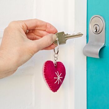 Felt Heart Keyring, 2 of 9