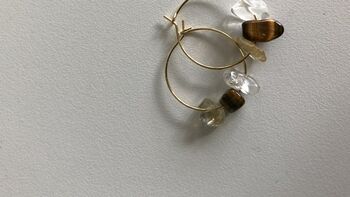 Healing Crystal Gold Plated Hoop Earrings, 4 of 4