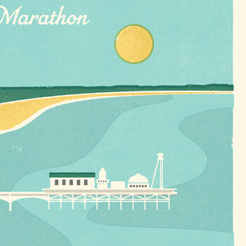 Personalised Bournemouth Half Marathon Print, Unframed, 4 of 4