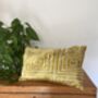 Velvet Mustard Yellow And Beige Cushion Cover, thumbnail 4 of 8