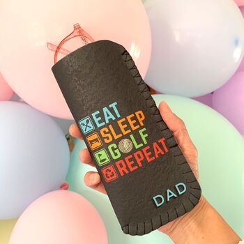 Dad Eat Sleep Golf Repeat Glasses Holder Fathers Day, 2 of 5