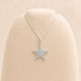 Personalised Sterling Silver Pavé Star Pendant Necklace, thumbnail 5 of 10