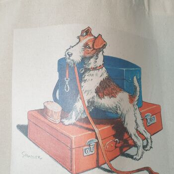 Fox Terrier Cotton Tote Bag Dog Lovers Gift, 3 of 6