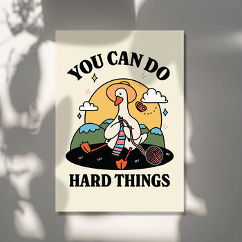 'You Can Do Hard Things' Cottagecore Goose Print, 5 of 8